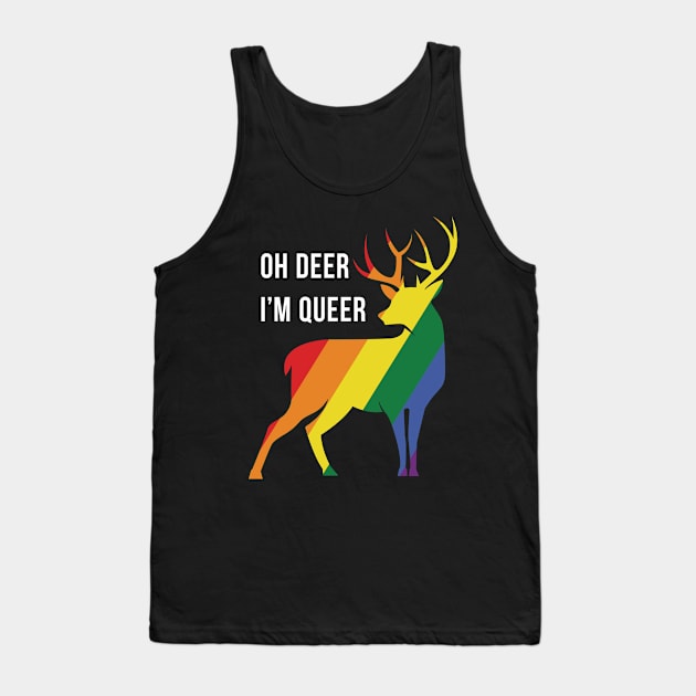 Oh Deer I'm Queer Tank Top by MasliankaStepan